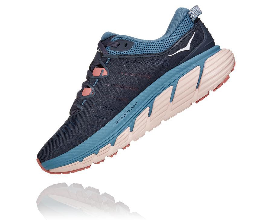 Chaussure Running Hoka One One Gaviota 3 Femme - Bleu Marine - DAN-937106